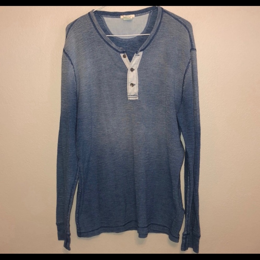 Lucky Brand True Indigo Ombre Mens Shirt